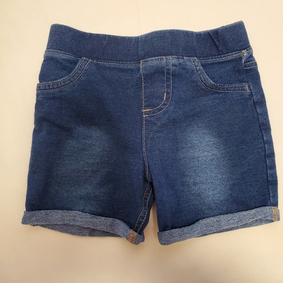 Jumping Beans Girls Blue Denim Shorts 3T, 2 Pair Dark and Medium Wash pull-on - Picture 2 of 9